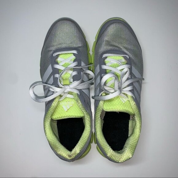 Adidas Running Shoes Neon Yellow White Grey Workout Sneakers Size 7.5 US Women’s - Picture 8 of 9